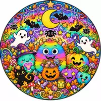Vorschau - Mal- und Bastelvorlagen - Happy Halloween Karten und Mandala - Seite 1