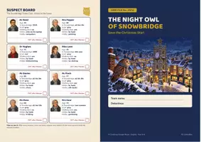 Vorschau - Stundenentwürfe - Christmas Escape Room Englisch Klasse 5–6: The Night Owl of Snowbridge | Weihnachten | mit differenzierten Hint Cards - Seite 1