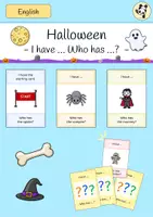 Vorschau - Spiele - Halloween - Ich habe - Wer hat? (Englisch Wortschatz) - Deckblatt