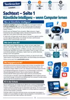 Vorschau - Stundenentwürfe - 🤖 Künstliche Intelligenz – Sachtext mit Textknacker | Lesestrategien Deutsch 7. Klasse (nach den 5 Qualitätskriterien) - Seite 2