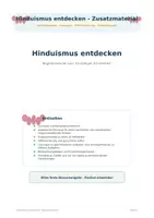 Vorschau - Stundenentwürfe - Hinduismus entdecken – Brahman, Tempel, Karma, Feste & hinduistisches Leben - Deckblatt