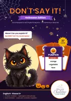 Vorschau - Arbeitsblätter - Don't say it! – Halloween Edition | Erklärspiel Englisch - Deckblatt