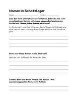 Vorschau - Arbeitsblätter - Wortarten Übungen + Lösungen - Seite 1