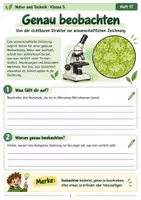 Vorschau - Stundenentwürfe - Biologische Strukturen beobachten & zeichnen – Mikroskopbilder beschreiben, deuten und dokumentieren | Natur und Technik Klasse 5 - Deckblatt