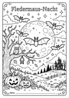 Vorschau - Arbeitsblätter - Halloween Ausmalbilder Klasse 1–4 | 6 Motive mit Namensfeld | Kürbis, Gespenst etc. - Seite 3