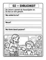 Vorschau - Arbeitsblätter - Ehrlichkeit – 10 Situationen zum Nachdenken | Was würdest du tun? | Sozialkompetenz Grundschule - Seite 3