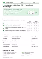 Vorschau - Arbeitsblätter - Proportionale Zuordnungen - Seite 1