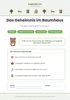 Vorschau - Arbeitsblätter - Mathe Klasse 2: Escape-Heft Das Geheimnis im Baumhaus – Rätselräume mit Zahlenschloss im Zahlenraum bis 100 - Seite 1