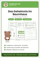 Vorschau - Arbeitsblätter - Mathe Klasse 2: Escape-Heft Das Geheimnis im Baumhaus – Rätselräume mit Zahlenschloss im Zahlenraum bis 100 - Deckblatt