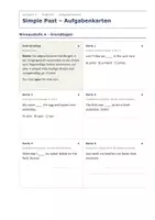 Vorschau - Aufgabenkarten - Simple Past – Aufgabenkarten mit Lösungen - Seite 1