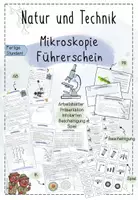 Vorschau - Stundenentwürfe - Mikroskop Führerschein - Mikroskopieren | Natur und Technik 5 | 4 sofort einsetzbare schülerzentrierte Unterrichtsstunden - Deckblatt