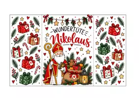 Vorschau - Mal- und Bastelvorlagen - Wundertüte Nikolaus - Deckblatt