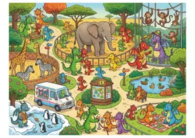 Vorschau - Präsentationen/Tafelbilder - Drachen-Wimmelbilder 5 Szenen zum Suchen und Entdecken - Seite 1