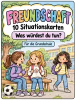 Vorschau - Arbeitsblätter - Freundschaft – 10 Situationskarten | Was würdest du tun? | Sozialkompetenz Grundschul - Deckblatt