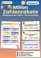 Vorschau - Spiele - Stellenwerte bis 1 Million Klasse 4 | Klammerkarten & Rätselheft | mit Lösungen - Deckblatt