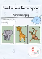 Vorschau - Unterrichtsreihen - Einmaleins Kernaufgaben 2, 5, 10/ von Plus zu Mal Materialpaket - Seite 1