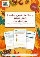 Vorschau - Unterrichtsreihen - Herbst-Lesen – Klasse 2 und 3 – Herbstgeschichten – Leseheft - Deckblatt