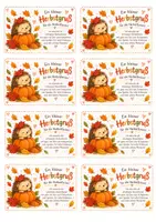 Vorschau - Bildkarten - Feriengruß Herbstferien | Herbst Grundschule, Klasse 1, Klasse 2, Klasse 3, Klasse 4 - Seite 2