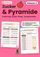 Vorschau - Spiele - Ernährungspyramide Klasse 3 | Kartei Bingo & Faltspiel Sachunterricht | mit Lösungen - Deckblatt
