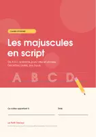 Aperçu - Feuilles d'exercices - Les majuscules en script de A à Z - Page de couverture