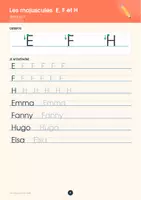 Aperçu - Feuilles d'exercices - Les majuscules en script de A à Z - Page 3