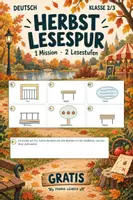 Vorschau - Arbeitsblätter - Gratis: Herbst-Lesespur 2/3 – 2 Lesestufen - Seite 1