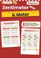 Vorschau - Spiele - Zentimeter und Meter messen Klasse 2 | Domino Minibuch & Bingo | mit Lösungen - Deckblatt