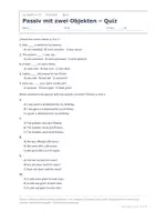 Vorschau - Quiz - Passiv mit zwei Objekten – Englisch-Quiz - Seite 1