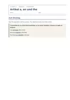 Vorschau - Arbeitsblätter - Artikel Englisch a an the – Übungen - Seite 1