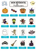 Aperçu - Feuilles d'exercices - Halloween - dossier vocabulaire - Page de couverture