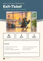 Vorschau - Arbeitsblätter - Exit-Tickets Deutsch 5/6 | 10 Stundenabschlüsse à 3 Minuten mit Lösungen | Wortarten, Fälle, Satzglieder | Exit-Ticket zum Boarding Pass - Seite 1