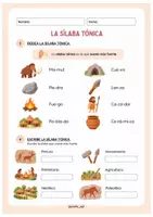 Vista previa - Hojas de trabajo - Sílabas en la prehistoria CAST-CAT - @profe_ept - página 1