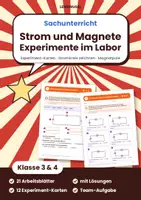 Vorschau - Arbeitsblätter - Strom und Magnete Klasse 3 und 4 | Arbeitsblätter Stromkreis | mit Lösungen - Deckblatt