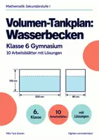 Vorschau - Arbeitsblätter - Volumen-Tankplan: Wasserbecken Klasse 6 Gymnasium | Mathematik Sekundarstufe I | 10 Arbeitsblätter mit Lösungen als PDF - Deckblatt