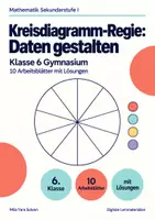 Vorschau - Arbeitsblätter - Kreisdiagramm-Regie: Daten gestalten Klasse 6 Gymnasium | Mathematik Sekundarstufe I | 10 Arbeitsblätter mit Lösungen als PDF - Deckblatt