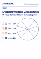 Vorschau - Arbeitsblätter - Kreisdiagramm-Regie: Daten gestalten Klasse 6 Gymnasium | Mathematik Sekundarstufe I | 10 Arbeitsblätter mit Lösungen als PDF - Seite 2