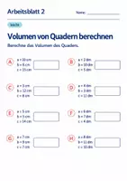 Vorschau - Arbeitsblätter - Volumen von Quadern berechnen Klasse 6 Gymnasium | Mathematik Sekundarstufe I | 10 Arbeitsblätter mit Lösungen als PDF - Seite 2