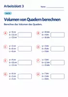 Vorschau - Arbeitsblätter - Volumen von Quadern berechnen Klasse 6 Gymnasium | Mathematik Sekundarstufe I | 10 Arbeitsblätter mit Lösungen als PDF - Seite 3