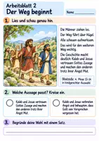Vorschau - Arbeitsblätter - Kaleb und Josua vertrauen Gott | Religion Klasse 2 Arbeitsblätter | Evangelische Religionslehre | 10 Arbeitsblätter als PDF - Seite 2