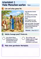 Vorschau - Arbeitsblätter - Jitro gibt Mose guten Rat | Religion Klasse 2 Arbeitsblätter | Evangelische Religionslehre | 10 Arbeitsblätter als PDF - Seite 1