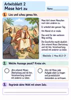 Vorschau - Arbeitsblätter - Jitro gibt Mose guten Rat | Religion Klasse 2 Arbeitsblätter | Evangelische Religionslehre | 10 Arbeitsblätter als PDF - Seite 2