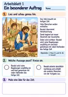 Vorschau - Arbeitsblätter - Bezalel baut das heilige Zelt | Religion Klasse 2 Arbeitsblätter | Evangelische Religionslehre | 10 Arbeitsblätter als PDF - Seite 1