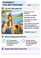 Vorschau - Arbeitsblätter - Josua erinnert am Jordan | Religion Klasse 2 Arbeitsblätter | Evangelische Religionslehre | 10 Arbeitsblätter als PDF - Seite 2