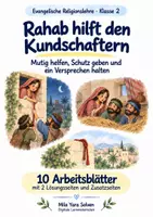 Vorschau - Arbeitsblätter - Rahab hilft den Kundschaftern | Religion Klasse 2 Arbeitsblätter | Evangelische Religionslehre | 10 Arbeitsblätter als PDF - Deckblatt