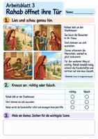 Vorschau - Arbeitsblätter - Rahab hilft den Kundschaftern | Religion Klasse 2 Arbeitsblätter | Evangelische Religionslehre | 10 Arbeitsblätter als PDF - Seite 3