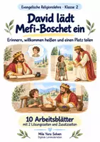 Vorschau - Arbeitsblätter - David lädt Mefi-Boschet ein | Religion Klasse 2 Arbeitsblätter | Evangelische Religionslehre | 10 Arbeitsblätter als PDF - Deckblatt