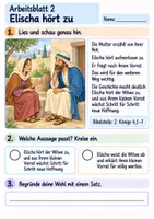 Vorschau - Arbeitsblätter - Elischa und das Öl der Witwe | Religion Klasse 2 Arbeitsblätter | Evangelische Religionslehre | 10 Arbeitsblätter als PDF - Seite 2