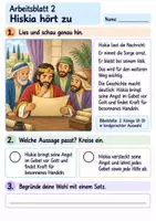 Vorschau - Arbeitsblätter - Hiskia betet um Hilfe | Religion Klasse 2 Arbeitsblätter | Evangelische Religionslehre | 10 Arbeitsblätter als PDF - Seite 2