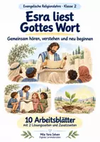 Vorschau - Arbeitsblätter - Esra liest Gottes Wort | Religion Klasse 2 Arbeitsblätter | Evangelische Religionslehre | 10 Arbeitsblätter als PDF - Deckblatt