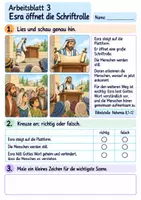 Vorschau - Arbeitsblätter - Esra liest Gottes Wort | Religion Klasse 2 Arbeitsblätter | Evangelische Religionslehre | 10 Arbeitsblätter als PDF - Seite 3